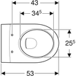 Kép 3/5 - GEBERIT iCon fali WC, mélyöblítésű, zárt forma, Rimfree