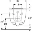 Kép 4/8 - GEBERIT One fali WC mélyöblítésű, zárt forma, TurboFlush, WC-ülőkével