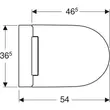 Kép 3/8 - GEBERIT One fali WC mélyöblítésű, zárt forma, TurboFlush, WC-ülőkével