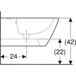Kép 4/5 - GEBERIT Smyle Square fali bidé, zárt forma