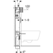 Kép 4/4 - GEBERIT Kombifix fali WC-szerelőelem, 108 cm, Sigma 12 cm-es falsík alatti öblítőtartállyal