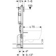 Kép 4/4 - GEBERIT Duofix fali WC szerelőelem, 112 cm, Sigma 12 cm-es falsík alatti öblítőtartállyal
