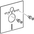 Kép 2/4 - GEBERIT zajcsökkentő készlet fali WC-hez