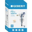 Kép 5/5 - GEBERIT 383 típusú töltőszelep, oldalsó vízcsatlakozás, 3/8", sárgaréz csatlakozócsonk
