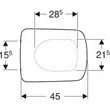 Kép 3/5 - GEBERIT Selnova Square WC-ülőke, rögzítés felülről