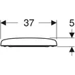 Kép 4/5 - GEBERIT Selnova Compact WC-ülőke, rögzítés felülről
