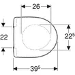 Kép 3/5 - GEBERIT Selnova Compact WC-ülőke, rögzítés felülről