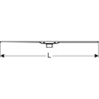 Kép 4/5 - GEBERIT CleanLine20 zuhanyfolyóka, 30-160 cm, rozsdamentes acél, elektropolírozott/korrózióálló szálcsiszolt acél
