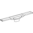 Kép 2/5 - GEBERIT CleanLine20 zuhanyfolyóka, 30-90 cm, fekete/rozsdamentes acél, bevonattal, szálcsiszolt rozsdamentes acél