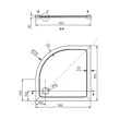 Kép 10/11 - GELCO Sigma íves zuhanykabin, dupla eltolható ajtó, Tecmi zuhanytálcával, 90×90 cm, transzparent üveg