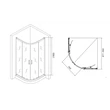 Kép 11/11 - GELCO Sigma íves zuhanykabin, dupla eltolható ajtó, Tecmi zuhanytálcával, 90×90 cm, transzparent üveg