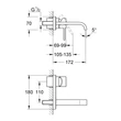 Kép 4/5 - GROHE Allure 2-lyukas mosdócsaptelep S-es méret