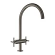 Kép 1/2 - GROHE Atrio kétfogantyús mosogató csaptelep 1/2" L-es méret, brushed hard graphite