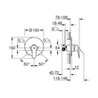 Kép 3/3 - GROHE BauEdge egykaros zuhanycsaptelep 1/2"