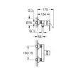 Kép 5/5 - GROHE BauLoop egykaros zuhanycsaptelep 1/2"