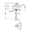 Kép 5/5 - GROHE BauLoop egykaros mosdócsaptelep 1/2" S-es méret