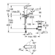Kép 5/5 - GROHE Cubeo egykaros mosdócsaptelep 1/2" S-es méret, matt fekete