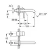 Kép 2/2 - GROHE Essence 2-lyukas mosdócsaptelep M-es méret, hard graphite