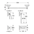 Kép 7/7 - GROHE Essentials Mester fürdőszobai kiegészítőkészlet 5 az 1-ben