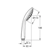 Kép 2/2 - GROHE Euphoria 110 Massage kézizuhany, 3 féle vízsugárral