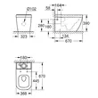 Kép 2/2 - GROHE Euro Ceramic álló WC (falhoz) monoblokkos kombinációhoz, PureGuard