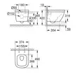 Kép 2/2 - GROHE Euro Ceramic fali függesztésű kompakt WC, mély, Rimless