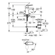 Kép 2/2 - GROHE Eurosmart Cosmopolitan egykaros mosdócsaptelep 1/2" S-es méret