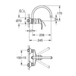 Kép 2/2 - GROHE Eurosmart egykaros mosogatócsap 1/2"