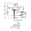 Kép 2/3 - GROHE Eurosmart egykaros mosdócsaptelep 1/2" S-es méret