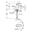 Kép 2/2 - GROHE Eurostyle egykaros mosdócsaptelep 1/2" S-es méret, sima testű