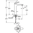 Kép 2/2 - GROHE Eurostyle egykaros mosdócsaptelep 1/2" XL-es méret