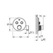Kép 2/2 - GROHE Grohtherm SmartControl termosztát falsík mögötti telepítéshez, 2 fogyasztóra és beépített zuhanytartóval