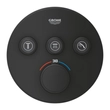 Kép 3/5 - GROHE Grohtherm SmartControl termosztát falsík mögötti telepítéshez, 3 fogyasztóra, phantom black