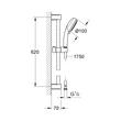Kép 5/5 - GROHE Tempesta Cosmopolitan 100 rudas zuhanygarnitúra, 2 féle vízsugaras kézizuhannyal