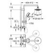 Kép 6/6 - GROHE Tempesta Cosmopolitan 160 termosztátos zuhanyrendszer falra szerelésre