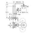 Kép 5/5 - GROHE Tempesta Cosmopolitan System 210 zuhanyrendszer egykaros keverővel falra szereléshez