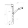 Kép 6/7 - HANSGROHE Croma 100 Mono kézizuhany/ Unica'C 0,90 m-es zuhanyrúd szett