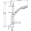 Kép 6/8 - HANSGROHE Croma 100 zuhanyszett Vario 65 cm-es zuhanyrúddal és szappantartóval