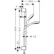 Kép 14/16 - HANSGROHE Croma Select E zuhanyszett Vario 90 cm-es zuhanyrúddal, fehér/króm