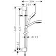 Kép 2/6 - HANSGROHE Croma Select S zuhanyszett Vario 65 cm-es zuhanyrúddal, EcoSmart, fehér/króm