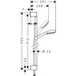 Kép 8/9 - HANSGROHE Crometta 100 Multi Unica zuhanyszett 90 cm, fehér/króm