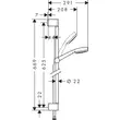 Kép 7/8 - HANSGROHE Crometta 100 1jet Unica zuhanyszett 65 cm, fehér/króm