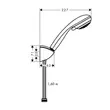 Kép 5/5 - HANSGROHE Crometta 85 Variojet kézizuhany/ Porter'C zuhanytartó szett 1,60 m