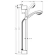 Kép 5/7 - HANSGROHE Crometta 85 Green kézizuhany/ Unica'Crometta zuhanyrúd 0,65 m készlet