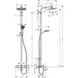 Kép 5/7 - HANSGROHE Crometta E Showerpipe 240 1jet termosztáttal és kádtöltővel