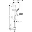 Kép 5/7 - HANSGROHE Crometta 1jet 0,65 m zuhanyszett, fehér/króm