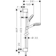 Kép 6/8 - HANSGROHE Crometta Vario EcoSmart 9 l/perc 0,65 m zuhanyszett, fehér/króm