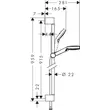 Kép 6/8 - HANSGROHE Crometta Vario EcoSmart 9 l/perc 0,90 m zuhanyszett, fehér/króm