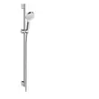 Kép 1/7 - HANSGROHE Crometta zuhanyszett 1jet 90 cm-es zuhanyrúddal, fehér/króm