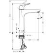 Kép 2/3 - HANSGROHE Focus egykaros mosdócsaptelep 190 automata lefolyógarnitúrával